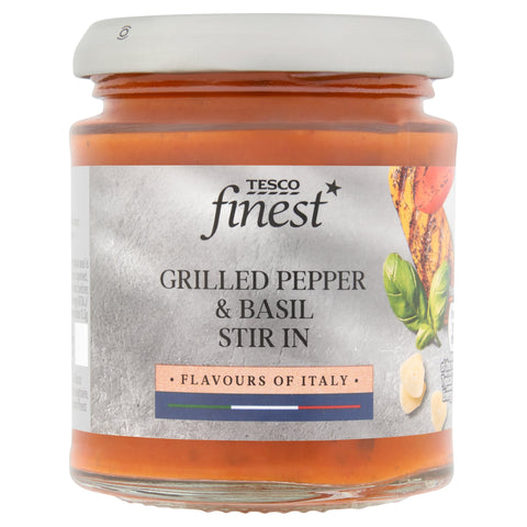 Tesco Finest Grilled Pepper and Basil Stir In 180g
