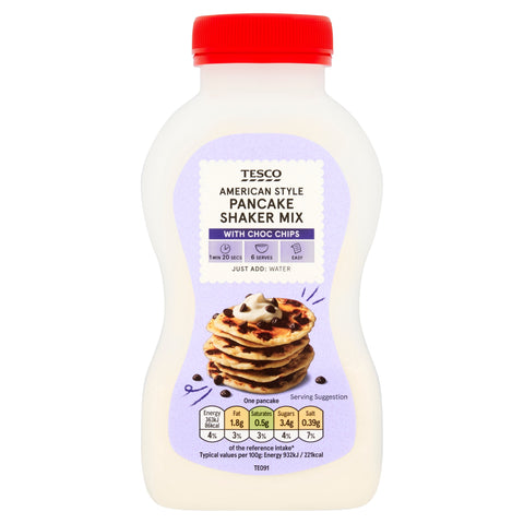 Tesco American Pancake Shaker Mix With Chocolate Chips 155G