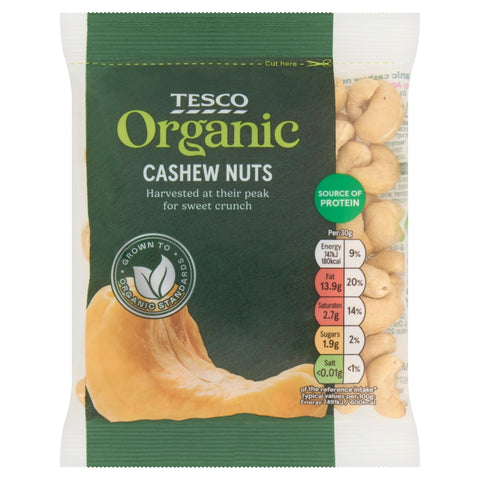 Tesco Organic Cashew Nuts 100G