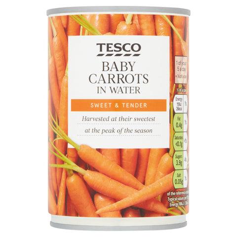 Tesco Baby Carrots In Water 300G