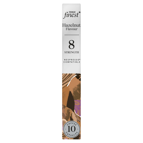 Tesco Finest Hazelnut Flavour Coffee Capsules 10 Pack 54g
