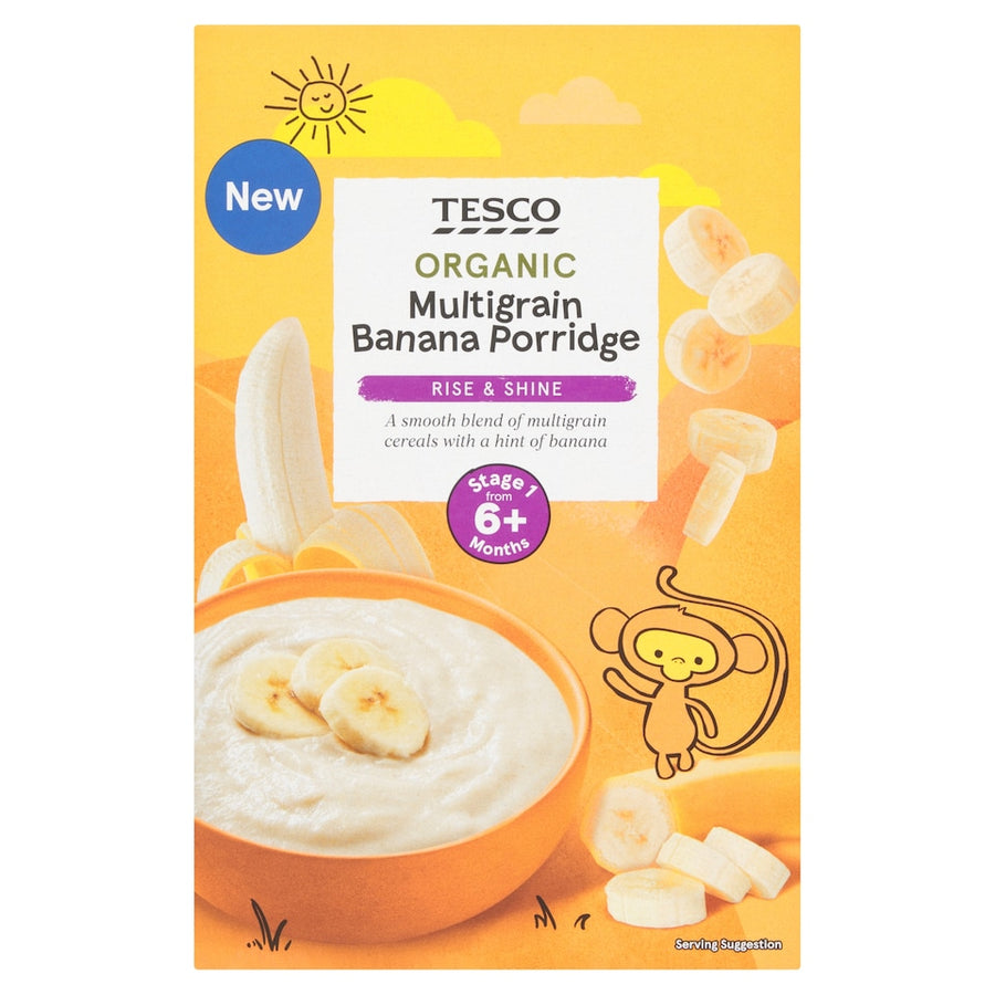 Tesco Organic Multigrain Banana Porridge 120g
