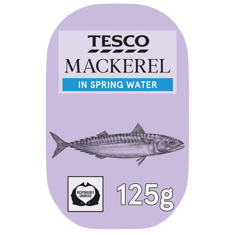 Tesco Mackerel in Spring Water 125g
