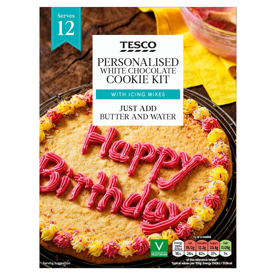 Tesco Personalised White Chocolate Cookie Kit 510g