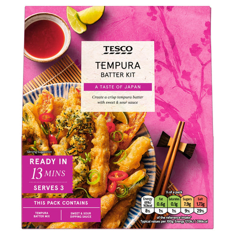 Tesco Tempura Vegetable Kit with Sweet & Sour Dipping Sauce 170g