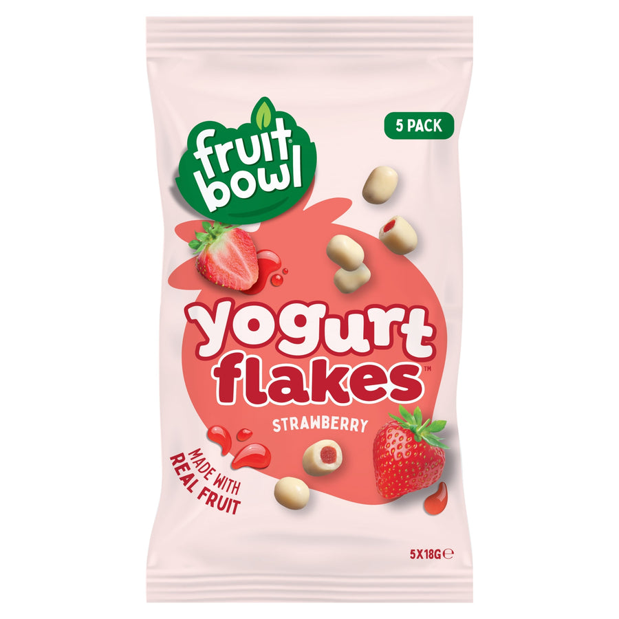 Fruit Bowl Strawberry Yogurt Flakes 5 x 18g