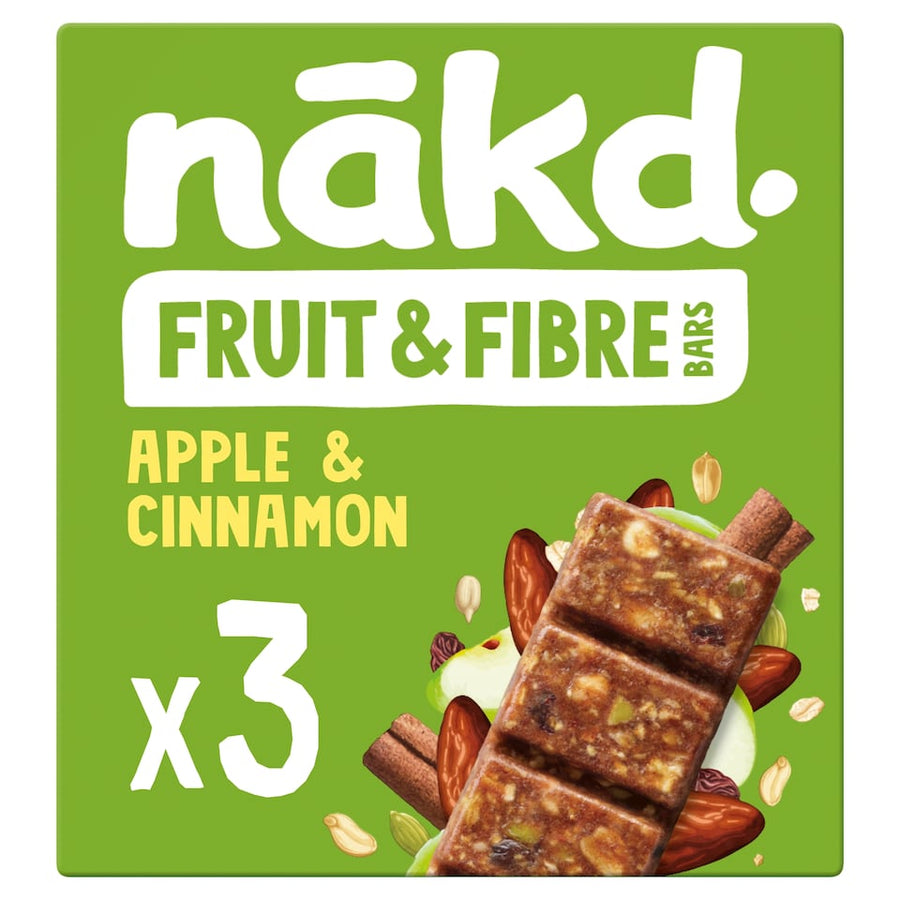 Nakd Fruit & Fibre Apple & Cinnamon Bars 3 x 44g