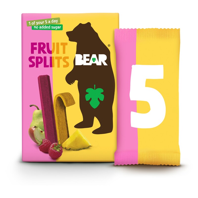 Bear Fruit Splits - Pineapple & Raspberry 5 Pack 100g