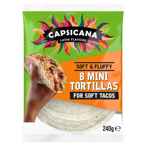 Capsicana Mini Tortillas Wheat Flour Wraps 240g