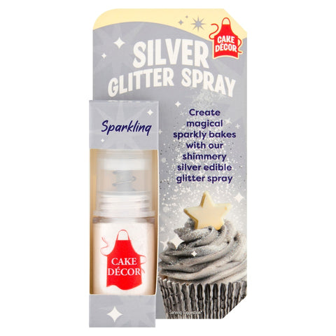Cake Decor Silver Glitter Spray 4G