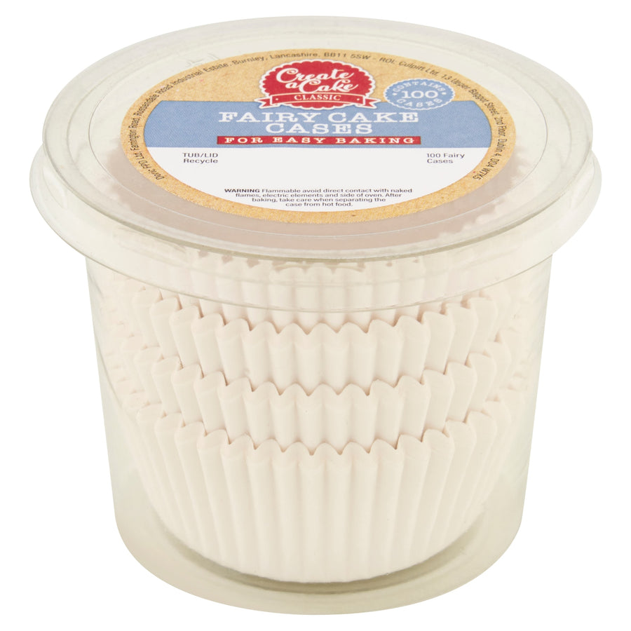 Create A Cake White Fairy Cake Cases 100