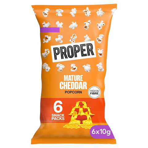 PROPER Mature Cheddar Popcorn 6 x 10g