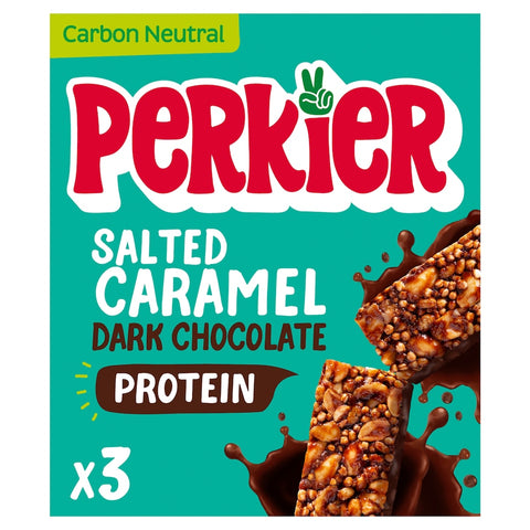 Perkier Protein Bars - Salted Caramel Dark Chocolate 3 Pack 37g