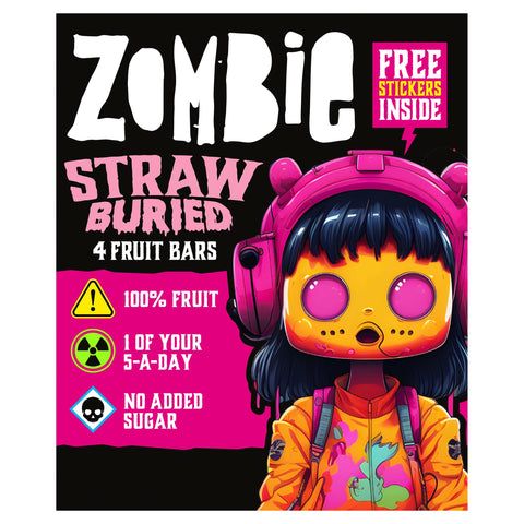 Zombie Strawberry Fruit Snack Bar Multipack 4x25g
