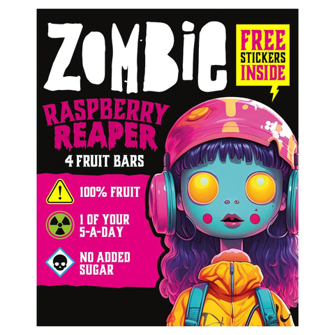 Zombie Fruit Leatherz Bars Raspberry Reaper 4 x 25g