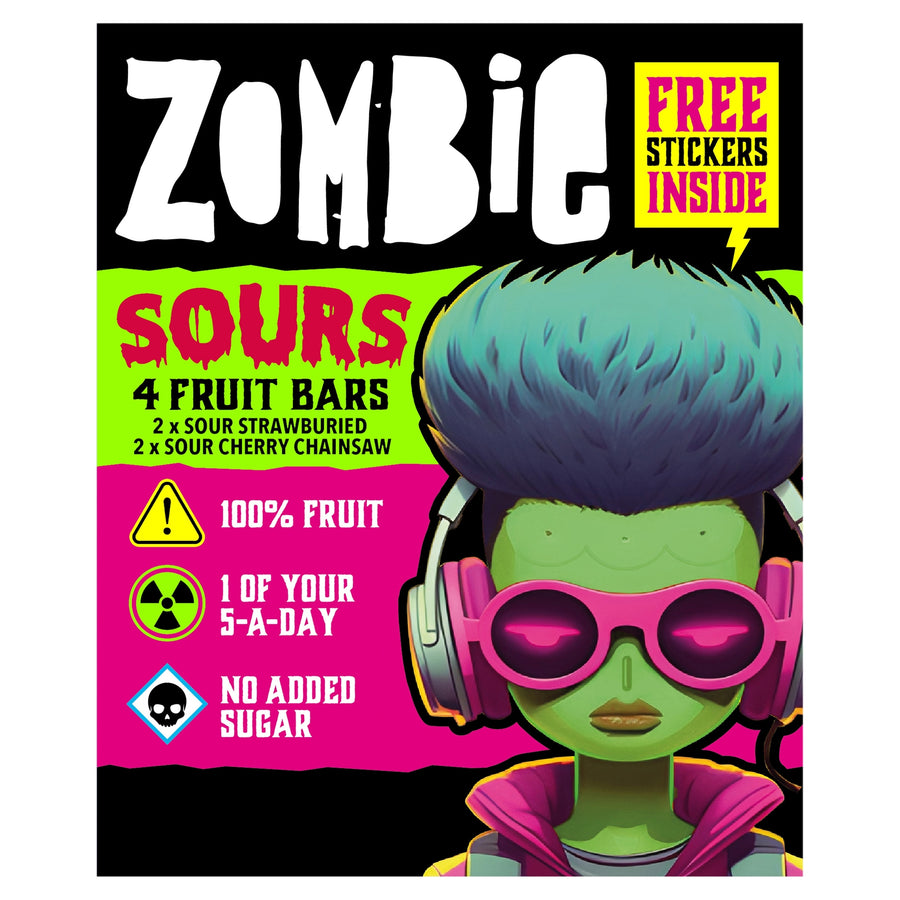 Zombie Sours Fruit Bar Variety Multipack 4x25g