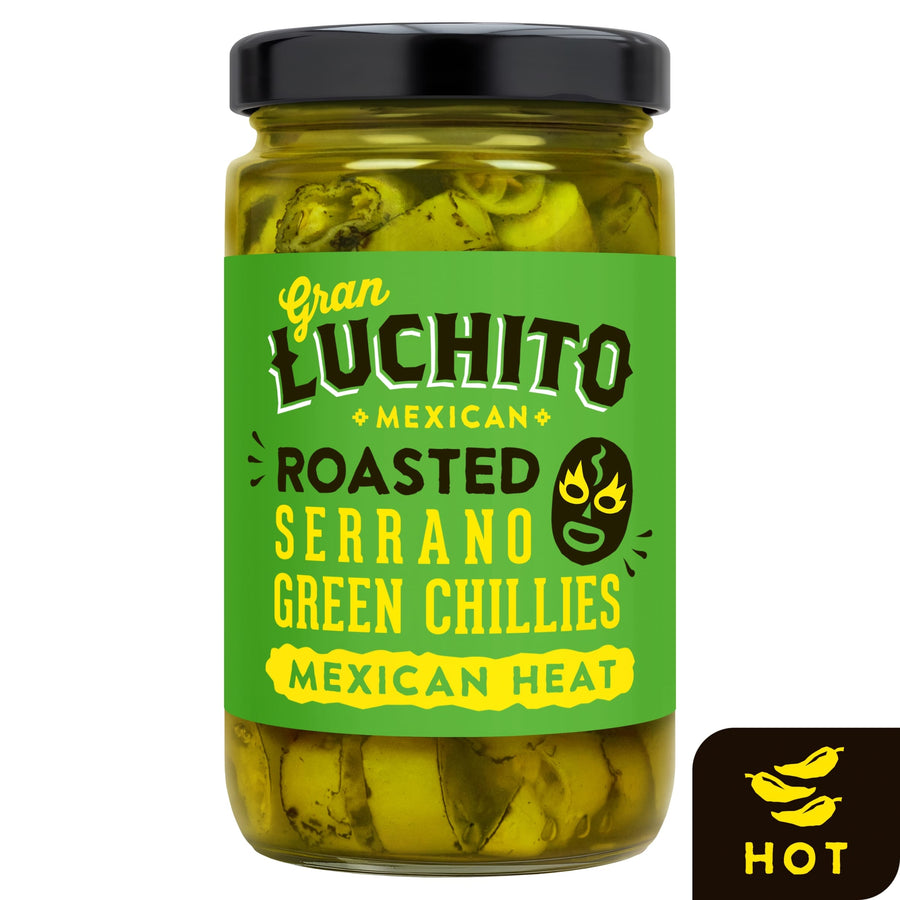 Gran Luchito Roasted Serrano Green Chillies 215G
