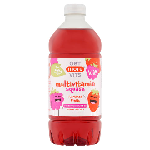 Get More Vits Kids Multivitamin Squash Summer Fruits 750ml