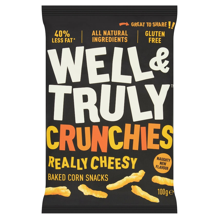 Well & Truly Crunchies - Cheesy Baked Corn Snacks 100g