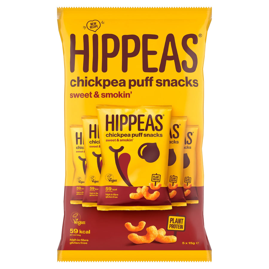 Hippeas Sweet & Smokin' Chickpea Puff Snacks 5 Pack 15g