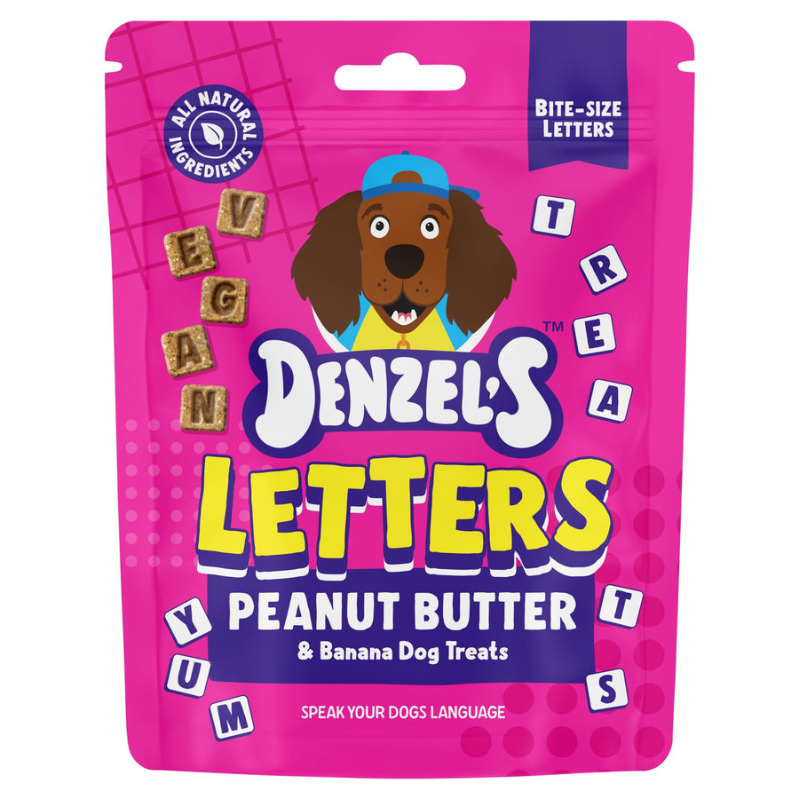 Denzel's Letters - Peanut Butter & Banana Dog Treats 90g