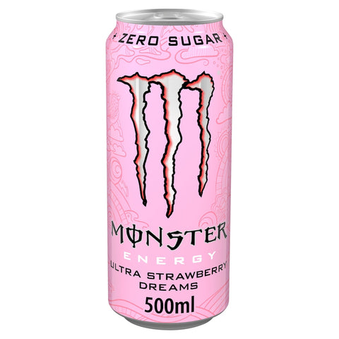 Monster Energy Drink - Ultra Strawberry Dreams Zero Sugar 500ml