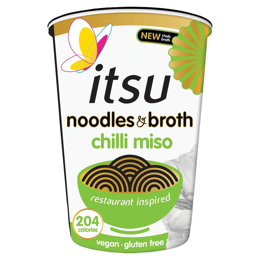 itsu chilli miso instant noodles & broth pot 65g