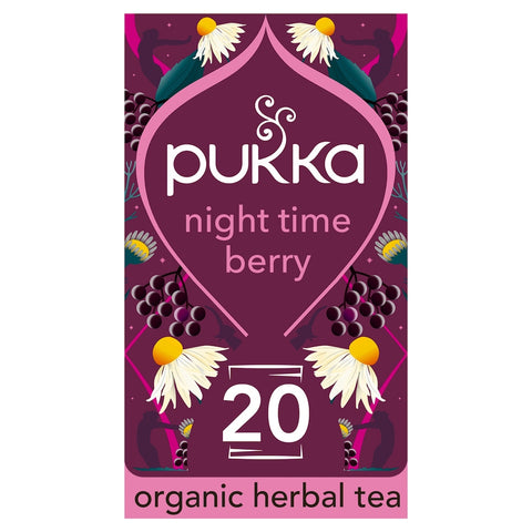 Pukka Organic Night Time Berry 20 Herbal Tea Sachets 32g