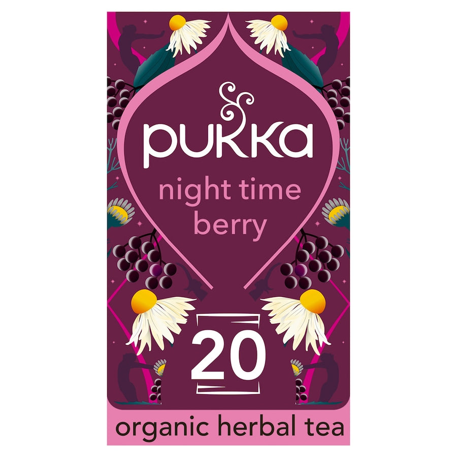 Pukka Organic Night Time Berry 20 Herbal Tea Sachets 32g