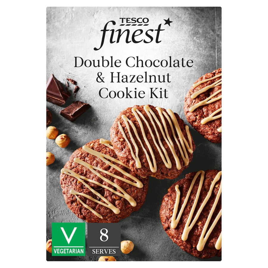 Tesco Finest Double Chocolate & Hazelnut Cookies 305g