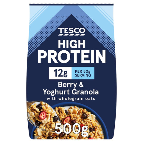 Tesco High Protein Berry & Yogurt Granola 500g
