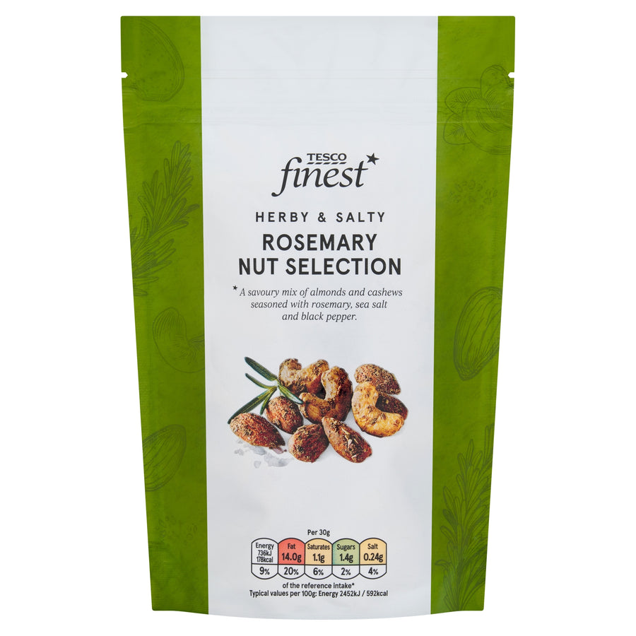 Tesco Finest Rosemary & Sea Salt Nut Selection 150g