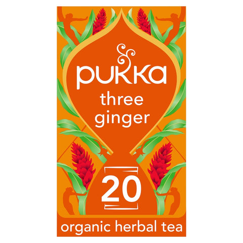 Pukka Organic Three Ginger Tea 20 Herbal Tea Bags 36g