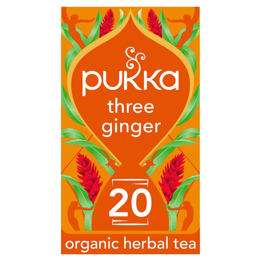Pukka Organic Three Ginger Tea 20 Herbal Tea Bags 36g