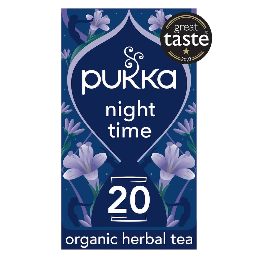 Pukka Organic Night Time Herbal Tea With Chamomile 20 Sleep Tea Bags 20g