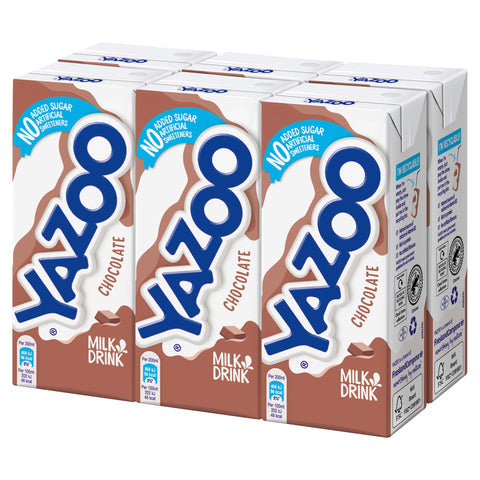 Yazoo No Added Sugar Chocolate Milk Drink 6 x 200ml