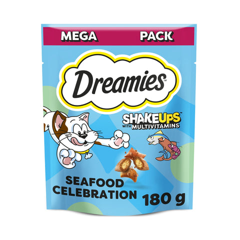 DREAMIES Shakeups Seafood Celebrations Cat Treats 180G