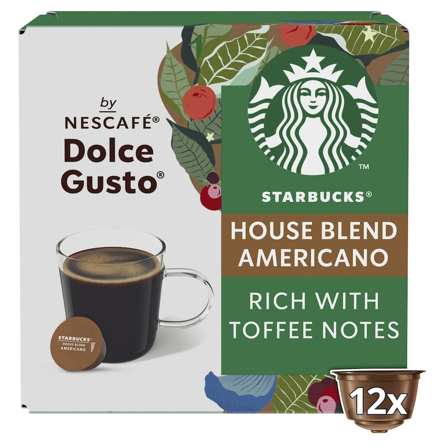 Starbucks by Nescafe Dolce Gusto House Blend Medium Roast Coffee Pods x12 102g