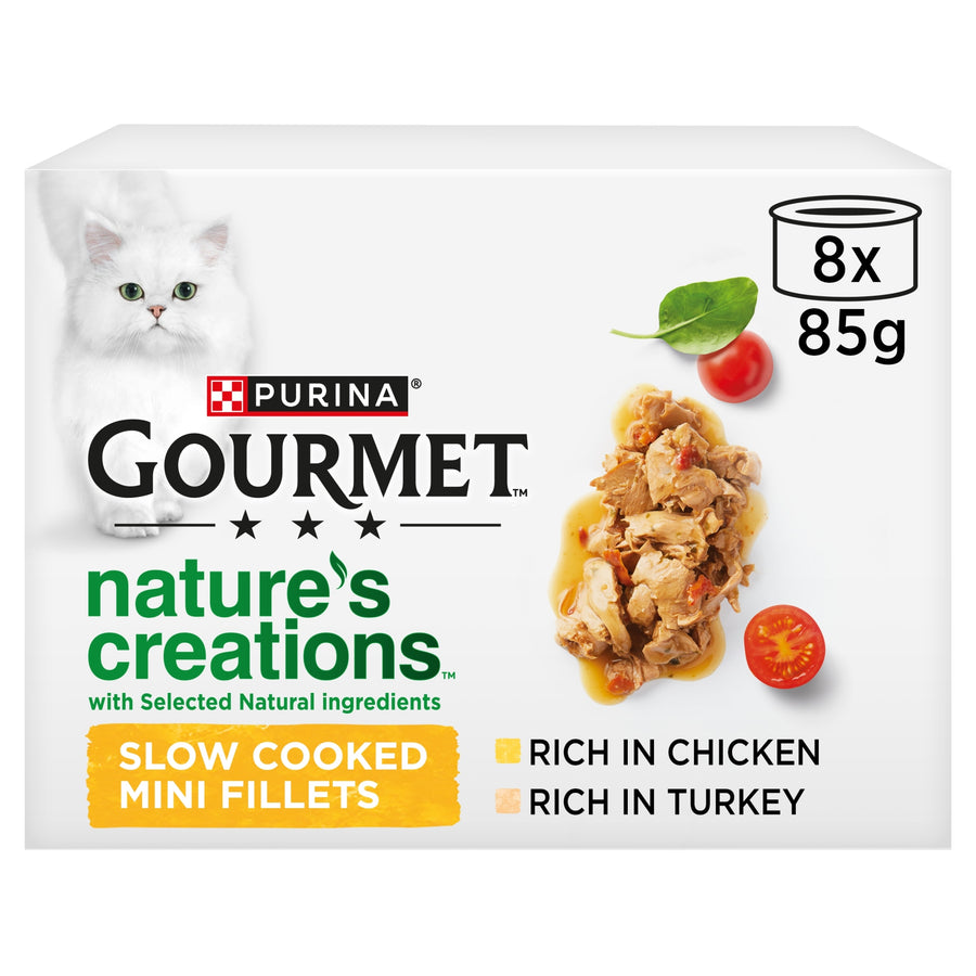 GOURMET Nature's Creations Poultry Wet Cat Food 8x85g