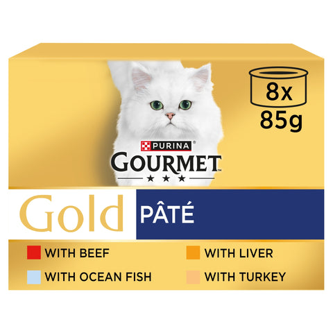 GOURMET Gold Pate Recipes Wet Cat Food 8x85g