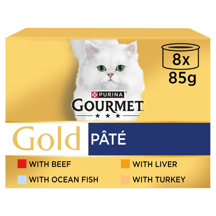 GOURMET Gold Pate Recipes Wet Cat Food 8x85g