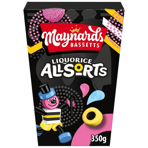 Maynards Bassetts Liquorice Allsorts Sweets Carton 350G