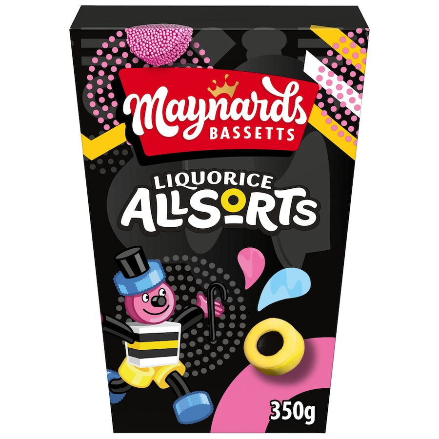 Maynards Bassetts Liquorice Allsorts Sweets Carton 350G