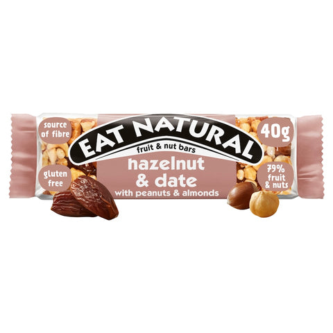 Eat Natural Hazelnut & Date Fruit & Nut Bars with Peanuts & Almonds 40g