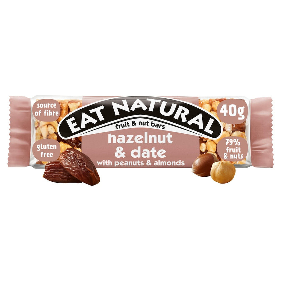 Eat Natural Hazelnut & Date Fruit & Nut Bars with Peanuts & Almonds 40g