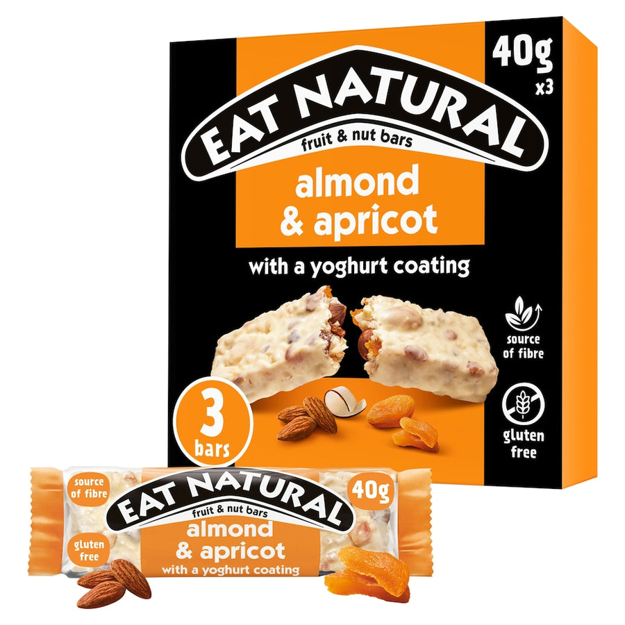 Eat Natural Fruit & Nut Bars with Almond, Apricot & Yoghurt 3 x 40g