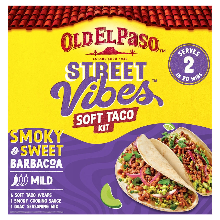 Old El Paso Soft Taco Street Vibes Barbacoa Meal Kit 255G