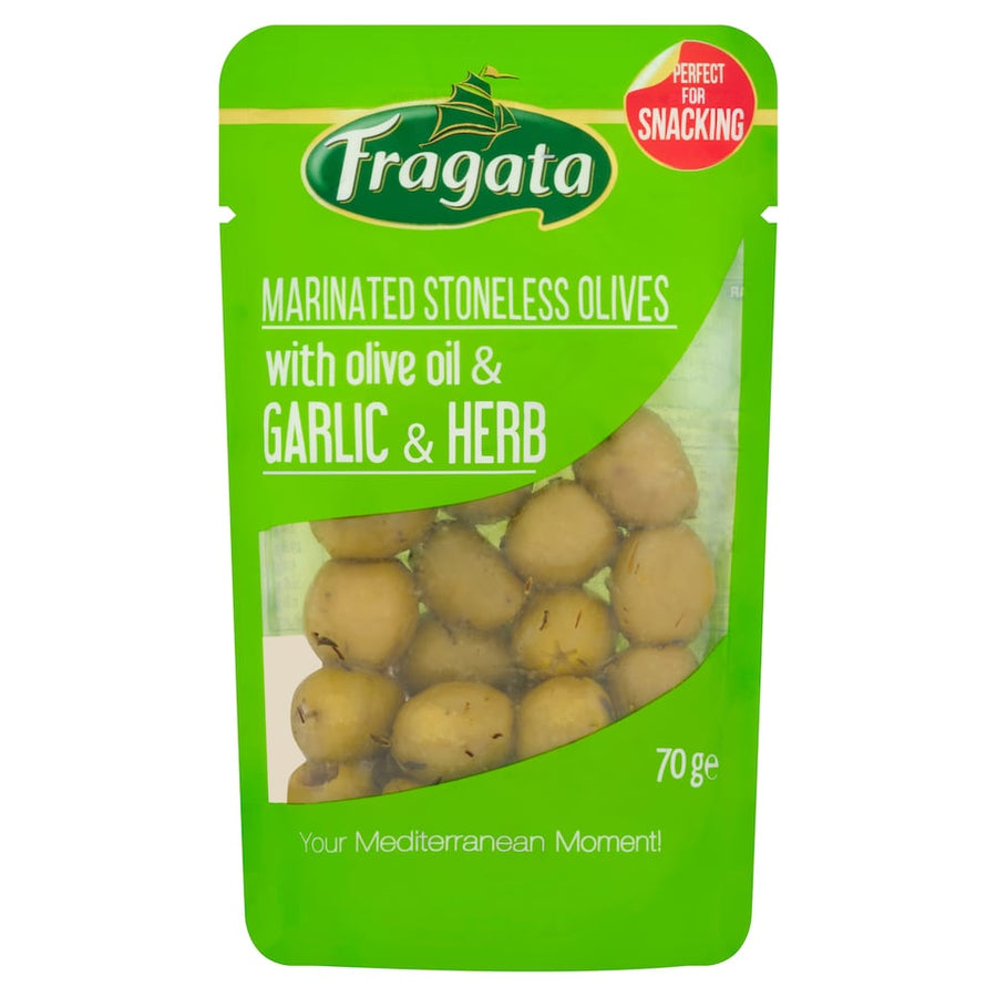Fragata Marinated Stoneless Olives with Olive Oil & Garlic & Herbs