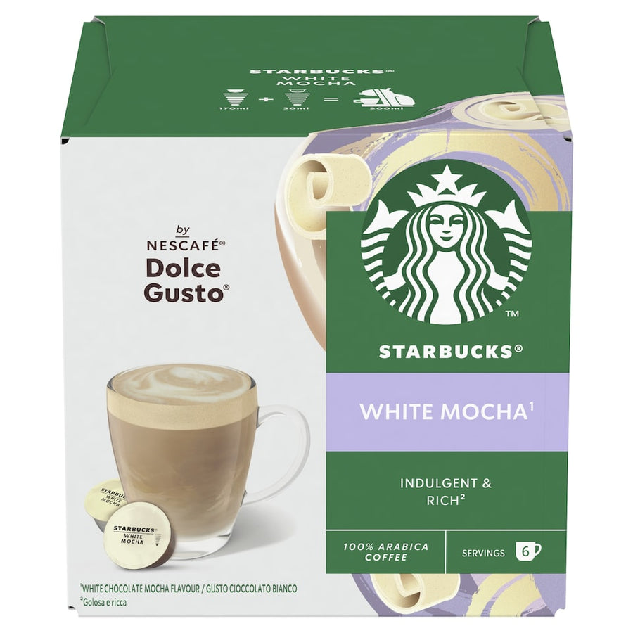 Starbucks by Nescafe Dolce Gusto White Mocha Coffee Pods x12 123g