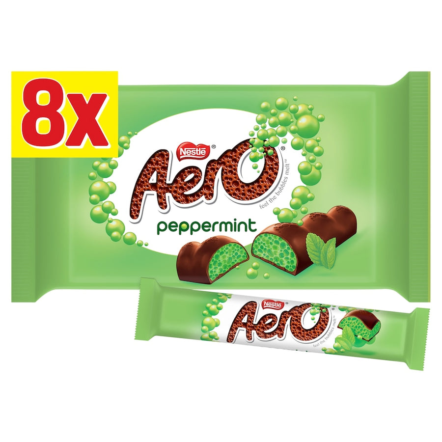 Aero Peppermint Milk Chocolate Bubble Bars 8 x 27g
